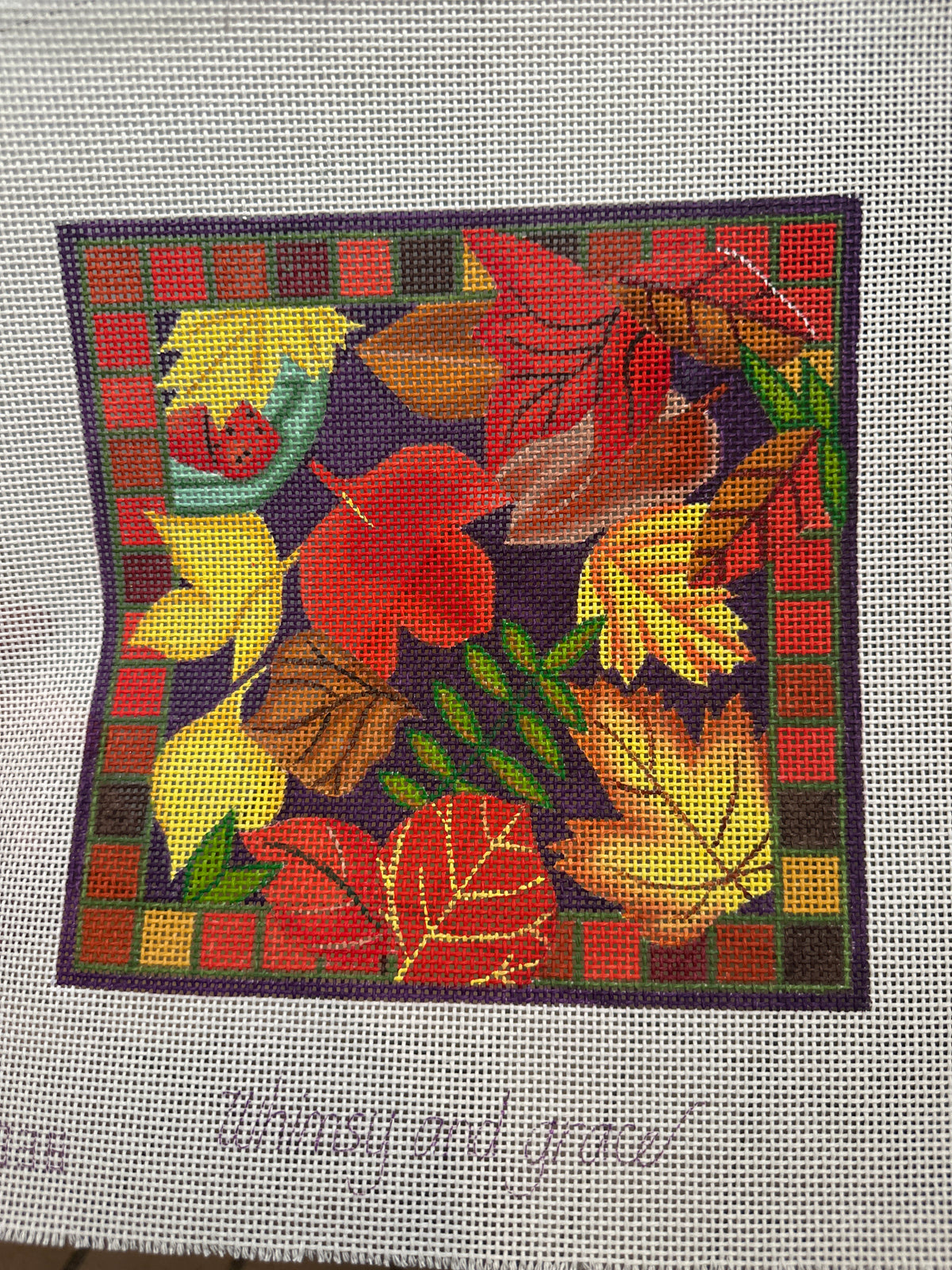 13 ct Autumn Leaves 7" EGC