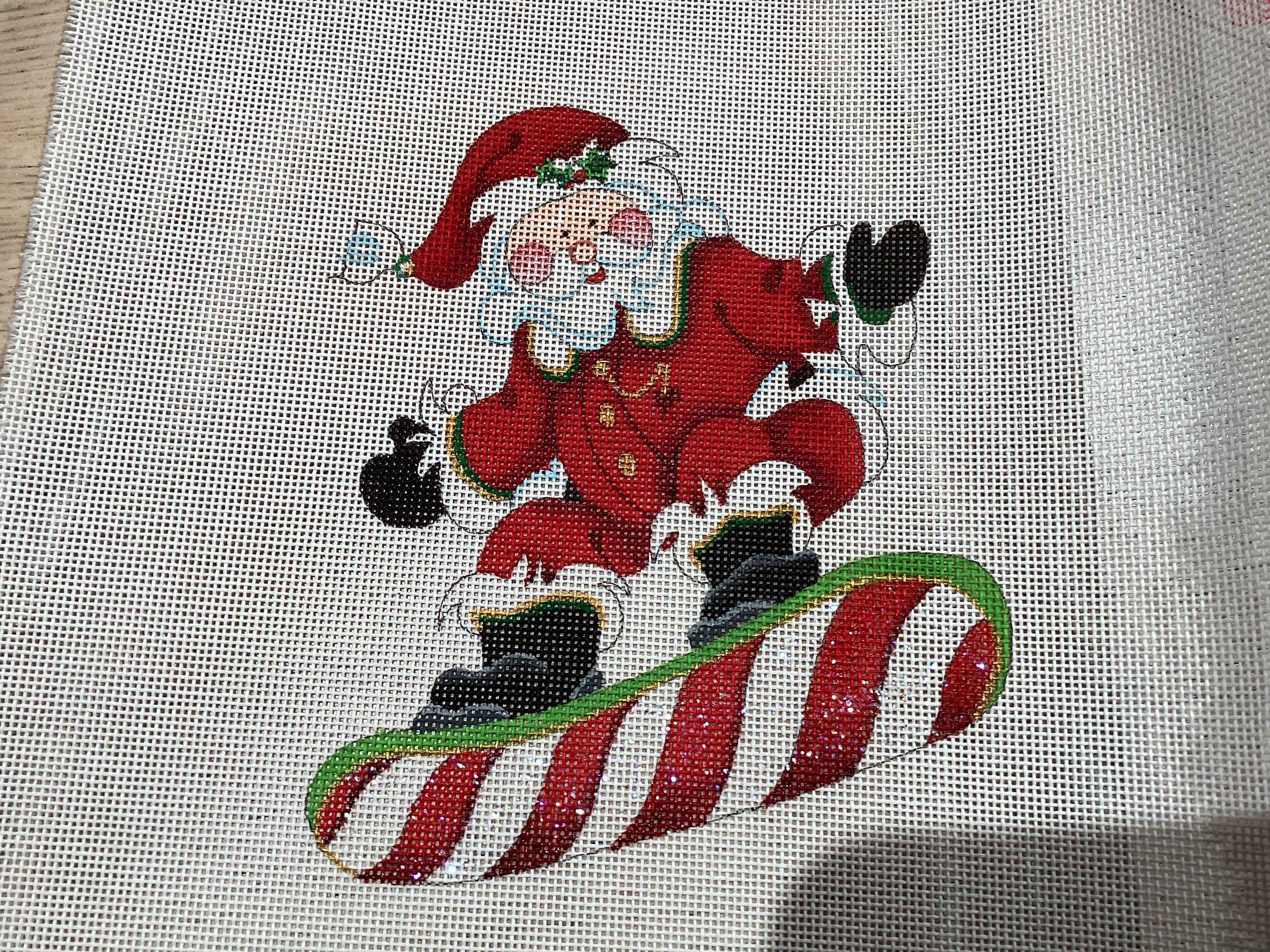 Snowboarding Squatty Santa