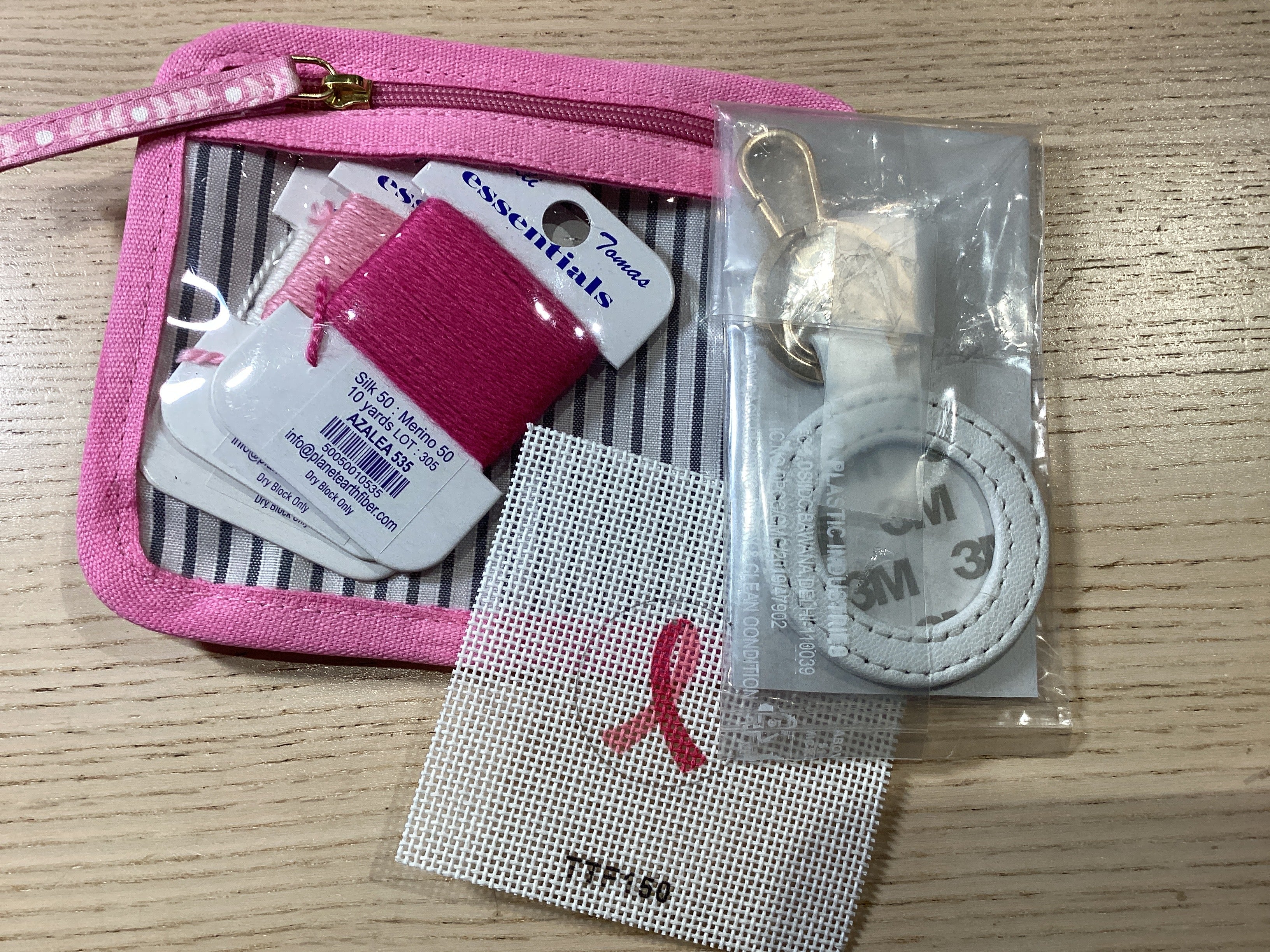 Pink Ribbon Key Fob Kit