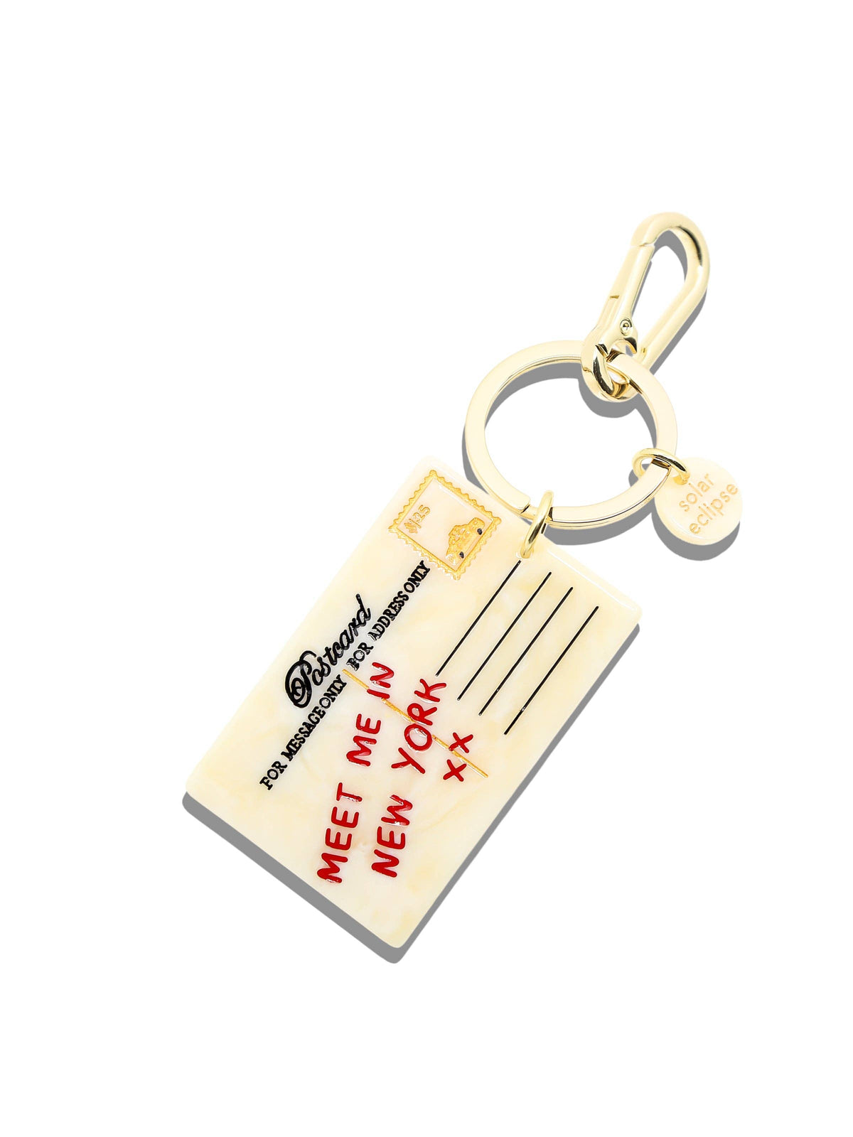 New York Postcard Bag Charm, Keychain, and Threader