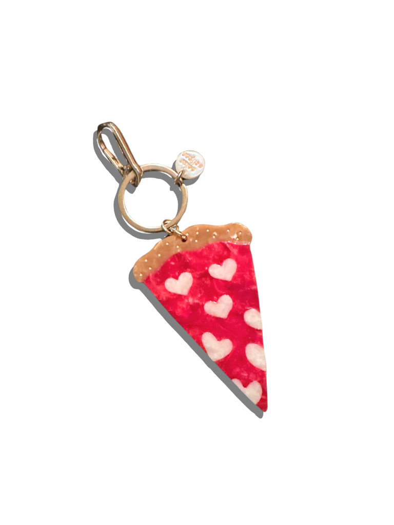Pizza Slice Bag Charm + Keychain with Needle Threader