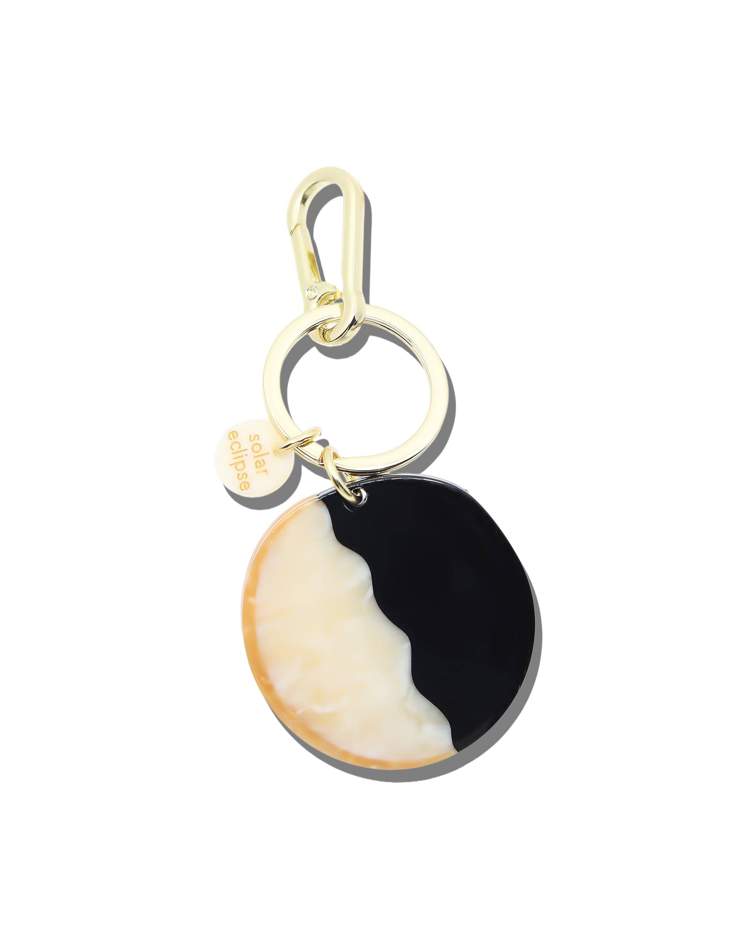 Black and White Cookie Bag Charm + Keychain with Needle Threader