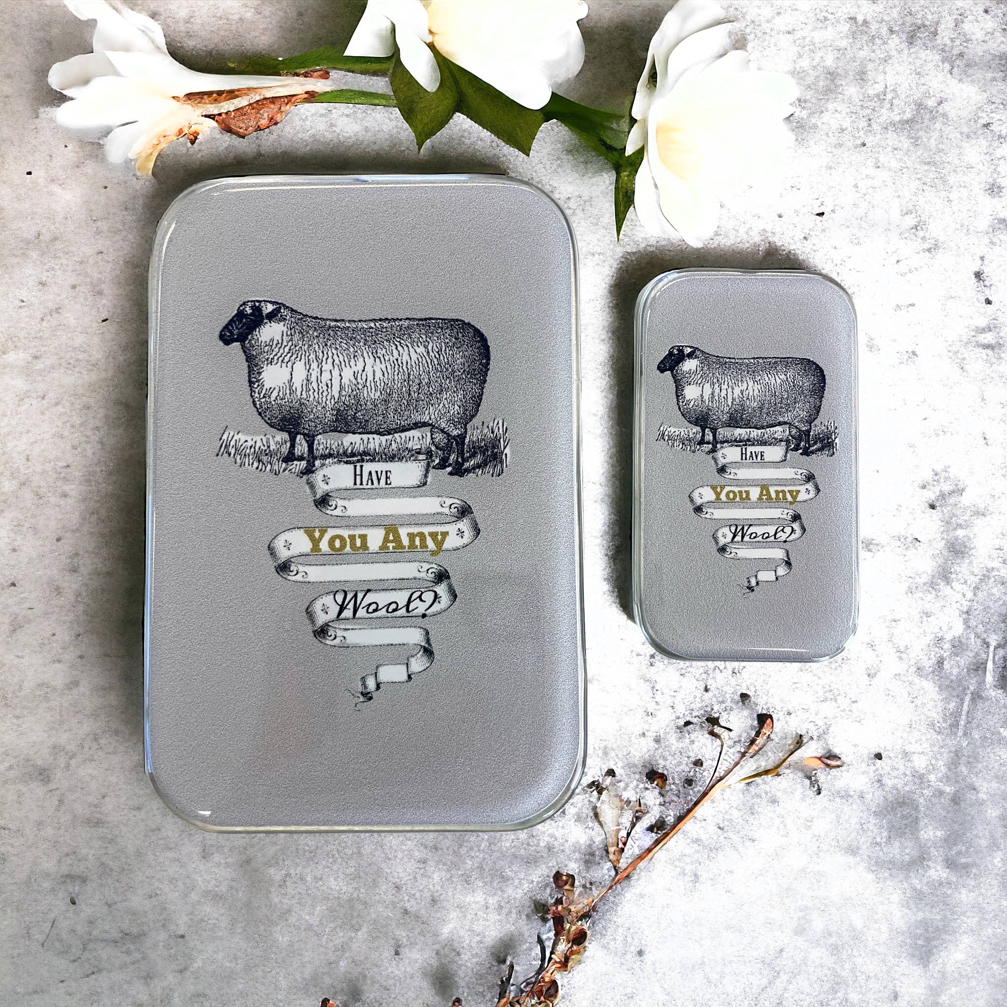 Have you any wool Sheep Notions Tin