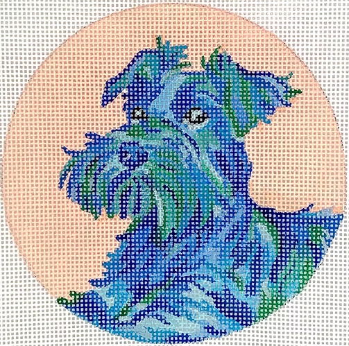 Megan Carn Ornament/Mini – Scottie – on peach MC-OM-02
