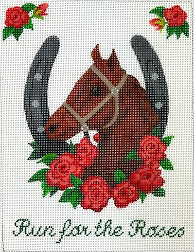 “Run for the Roses” Kentucky Derby Horse w/ Rose Wreath PL-559