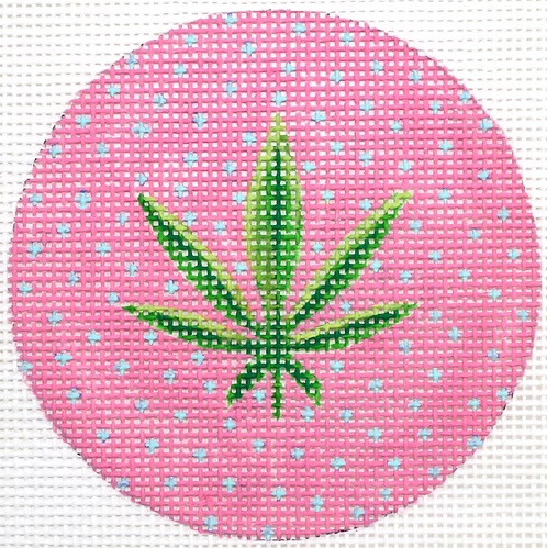 Planet Earth & Lee 3" Round - Weed Leaf Mini – pinks & greens