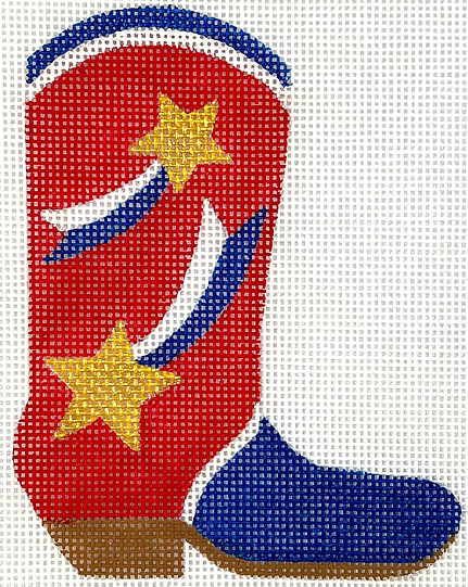 Mini Cowgirl Boot – Patriotic Shooting Stars