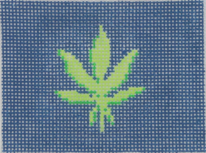 Planet Earth Credit Card Case Insert – Weed Leaf – greens on navy