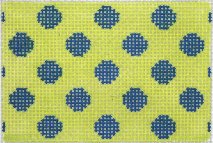 Planet Earth Credit Card Case Insert – Polka Dots – cobalt on lime w/ fuchsia