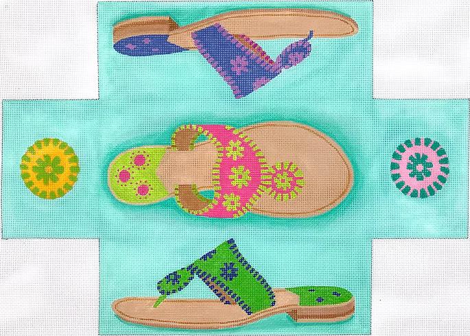 Brick – Jack Rogers Sandals – bright multi colors on Caribbean