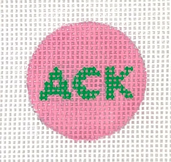 Planet Earth Key Ring Insert – ACK – bright green on pink