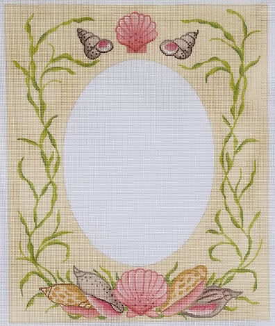 Frame – Mixed Shells & Coral – on pink sand