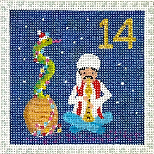 Klara Hawkins – Advent Stamp #14 – Snake Charmer KH-PL-14