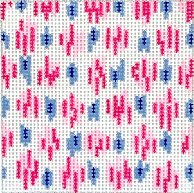 Planet Earth 3” Square Insert – Ikat – Small Pink Dots