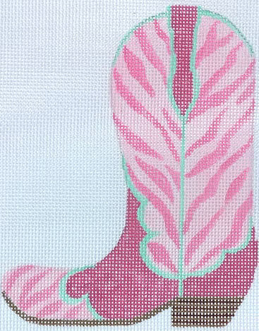 Cowgirl Boot – Pink Zebra (pointing left) CB-02L