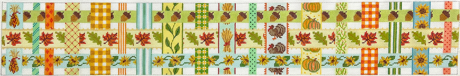 Thanksgiving/Fall Basket – Woven Ribbons w/ a Thanksgiving Theme