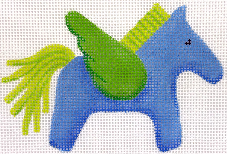 Mini/Bag Charm – Hermès Pegasus – blue, lime & green