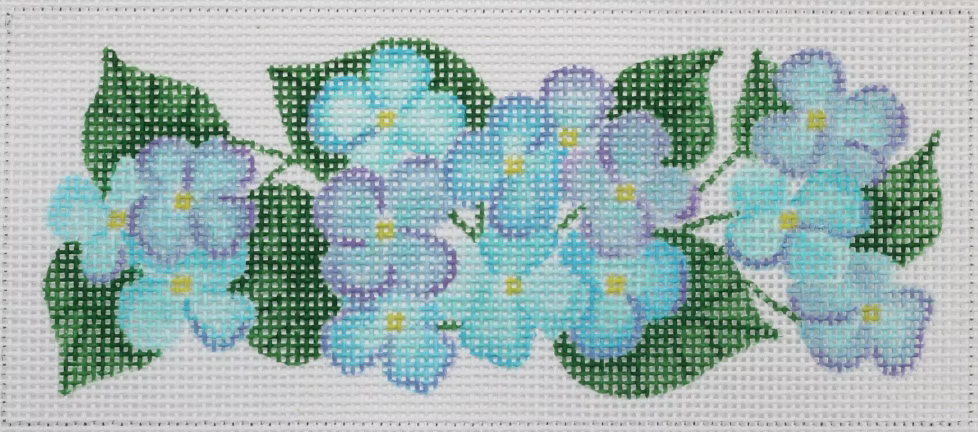 Lee’s Jewelry Box/Wallet Insert – Hydrangeas – blues, purples & greens
