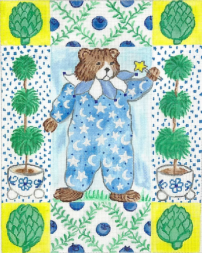 Kelly Rightsell – Blueberry Bear w/ Artichokes & Topiaries KR-PL-22