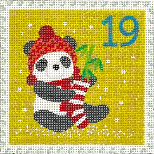 Klara Hawkins – Advent Stamp #19 – Panda w/ Stocking KH-PL-19