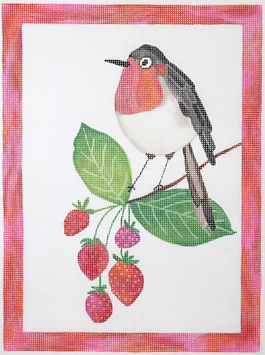 Kate Mason – Bird with Strawberry Branch KM-PL-01