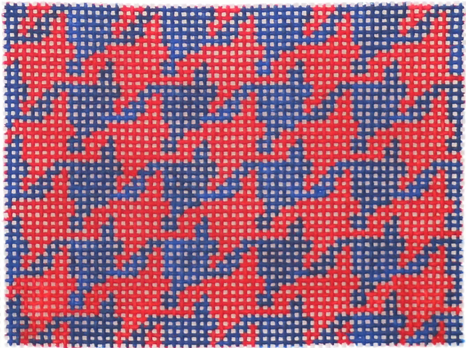 Planet Earth Credit Card Case Insert – Houndstooth – red & navy w/ white letter