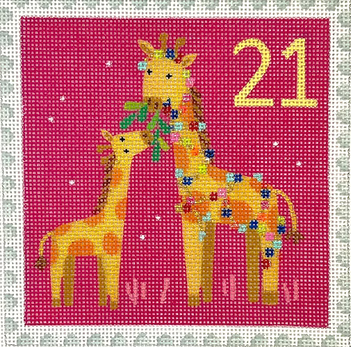 Klara Hawkins – Advent Stamp #21 – Giraffes KH-PL-21