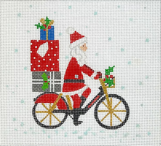 Klara Hawkins – London Christmas – Santa on Bicycle KH-PL-30
