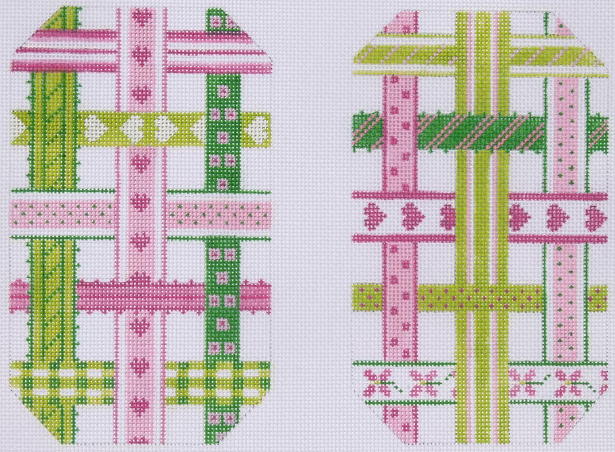 Glasses Case – Woven Ribbons – pinks & greens (full-size)
