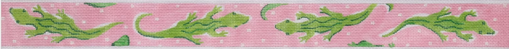 Belt – Lilly-inspired Alligators & Polka Dots – pink & greens