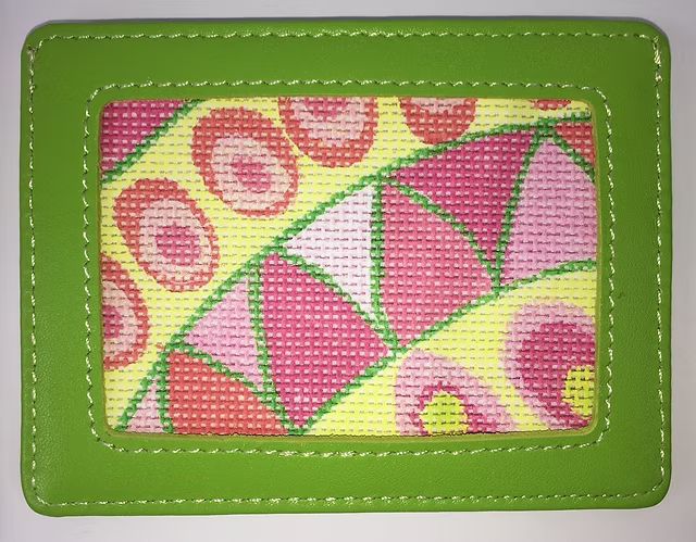 Planet Earth Credit Card Case Insert – Pucci Waves & Dots – pinks & greens