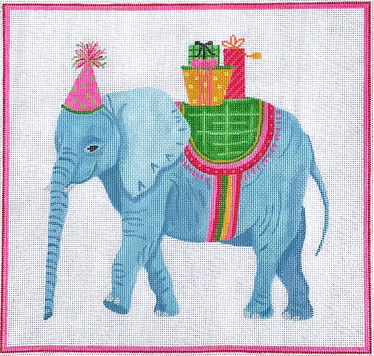 Lindsay Brackeen – Party Animal Elephant w/ Gifts & Pink Party Hat LB-PL-05