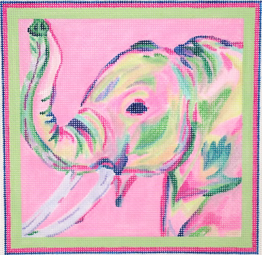 Megan Carn Elephant – pink multi on bright pink MC-PL-07