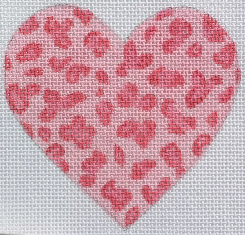 Mini Heart – Cheetah Spots - pinks