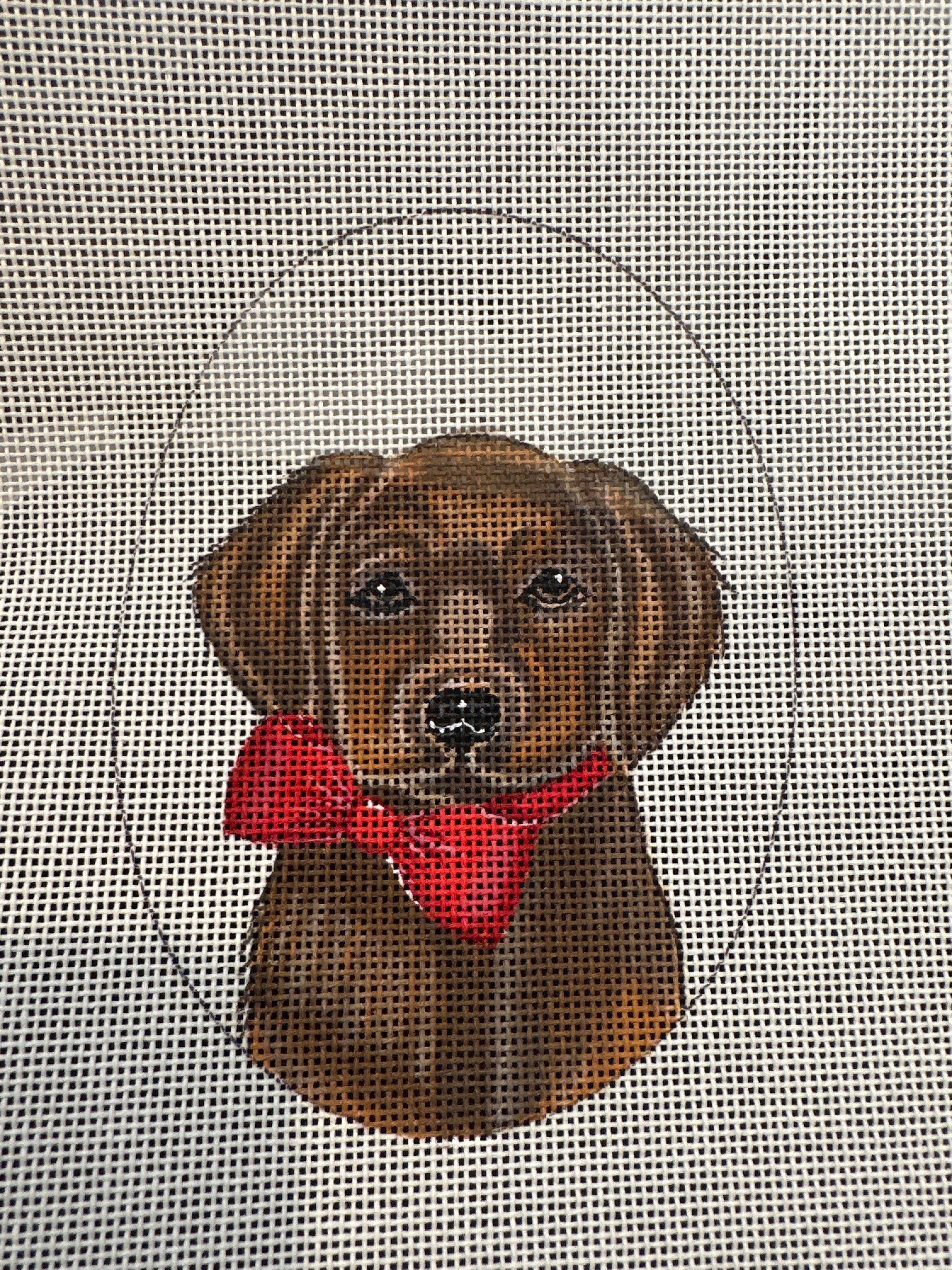Holiday Dog Portrait: Chocolate Lab