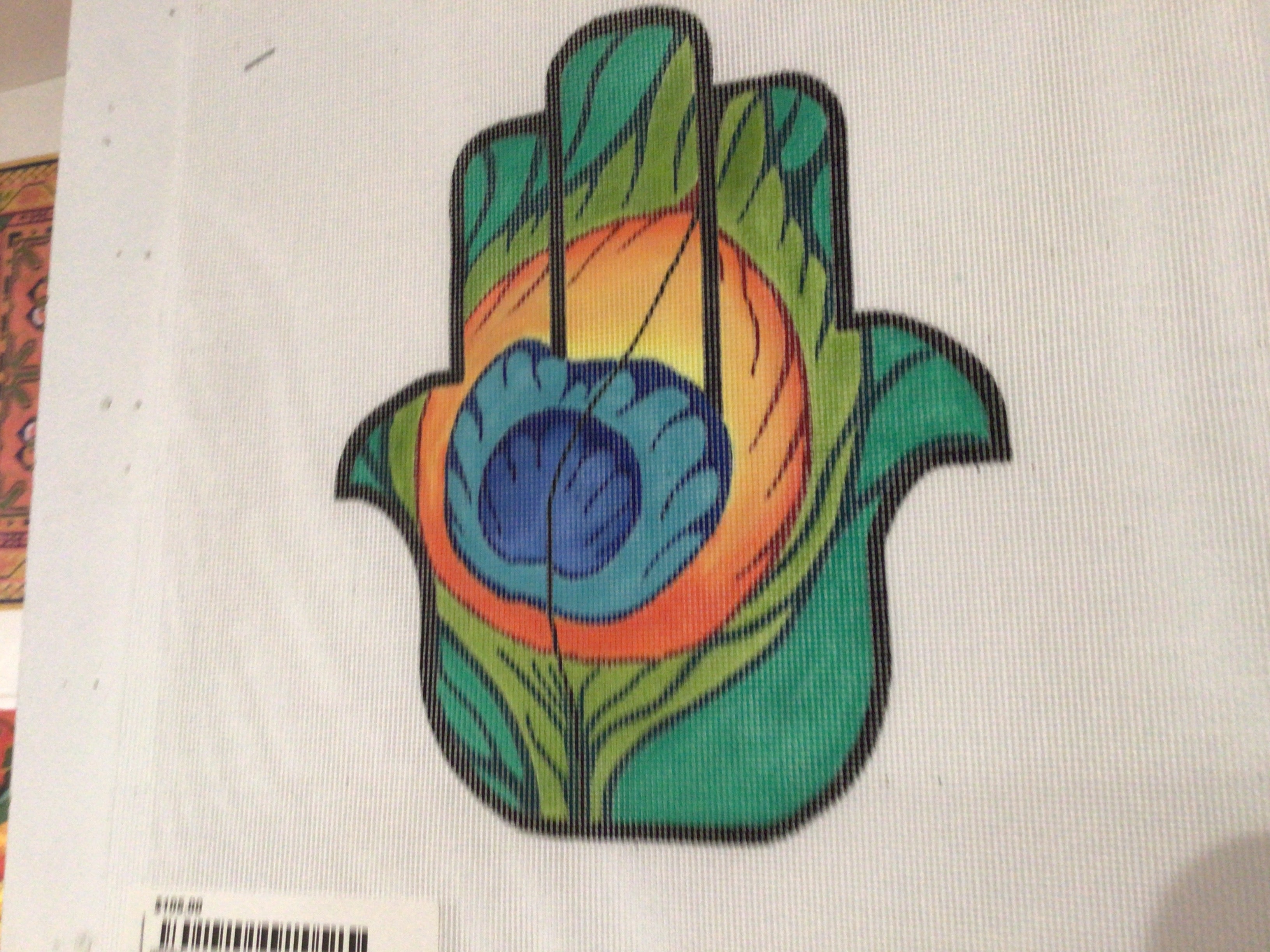 Peacock Feather Hamsa