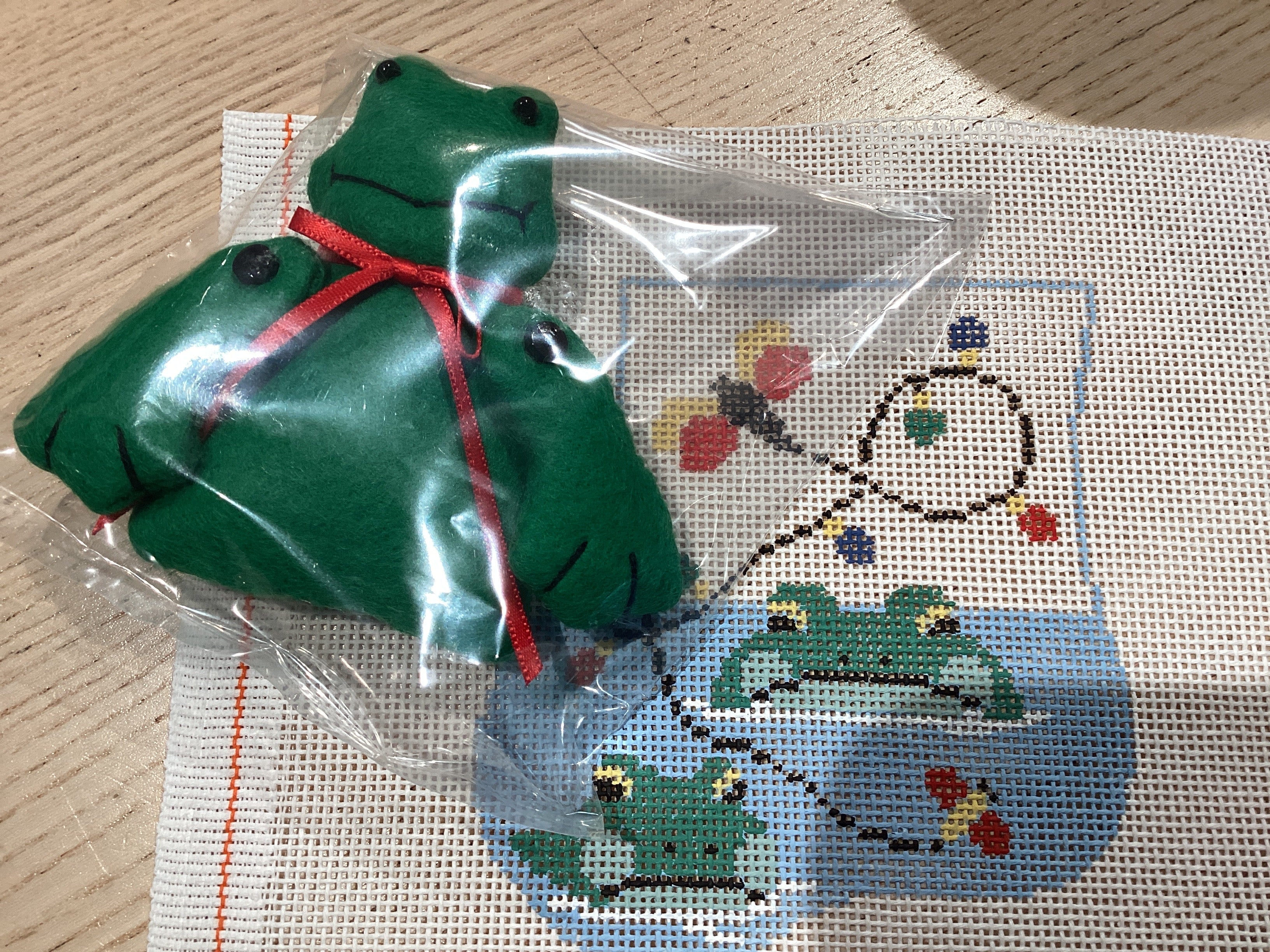 Kathy Schenkel Mini Stocking with Frog