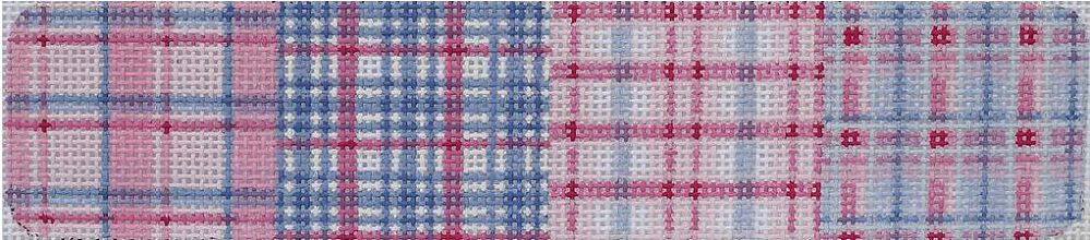 Cuff – Madras Patchwork – pinks & periwinkles