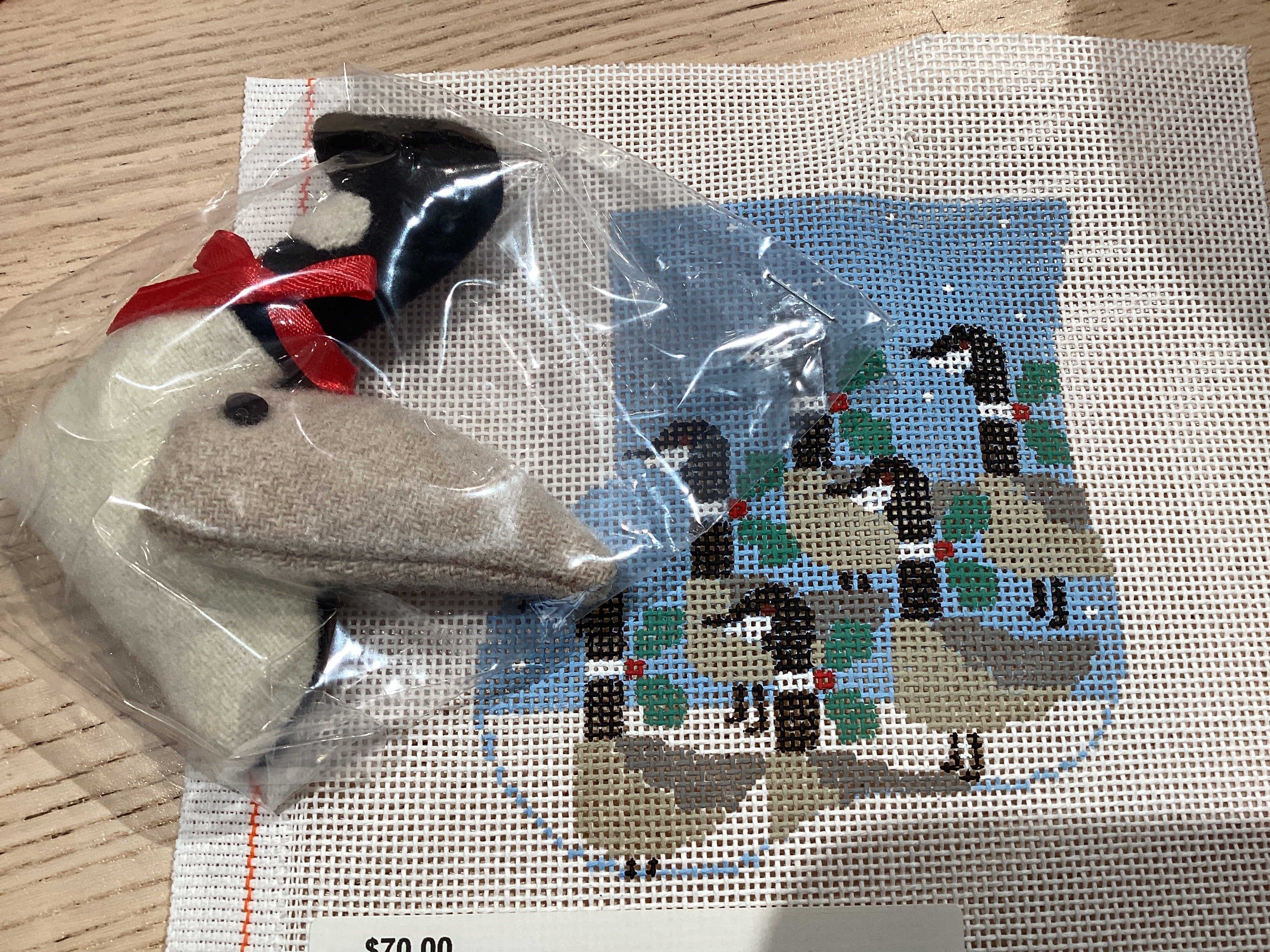 Kathy Schenkel Goose Mini Stocking with Critter