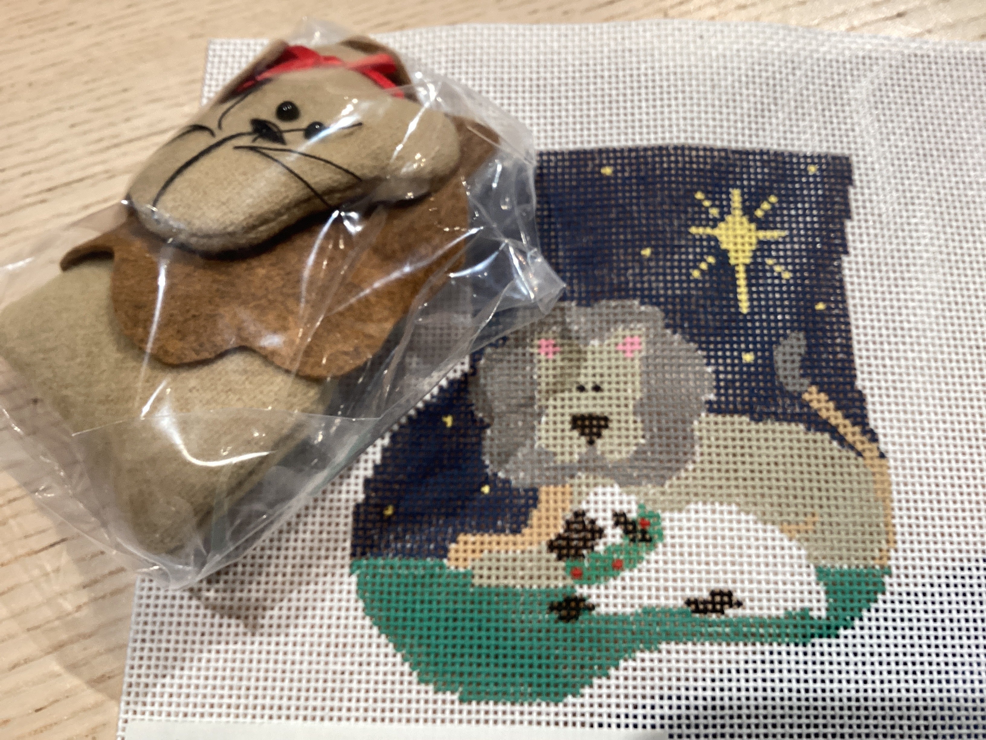 Kathy Schenkel Mini Stocking with Lion
