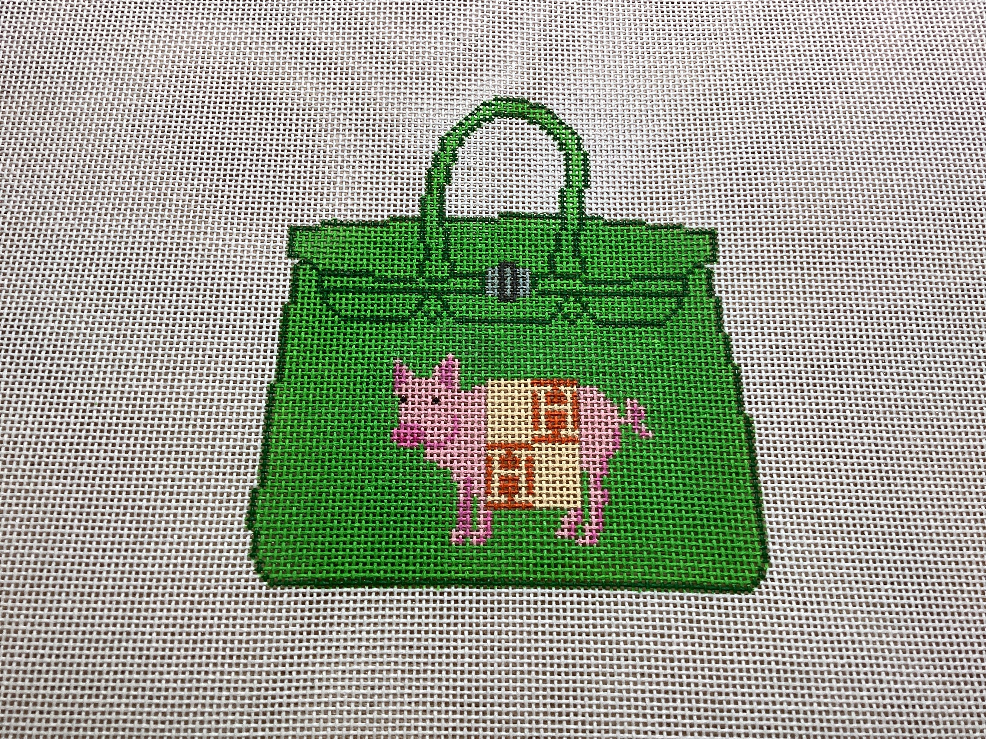 Pig in a blanket green hermes birkin