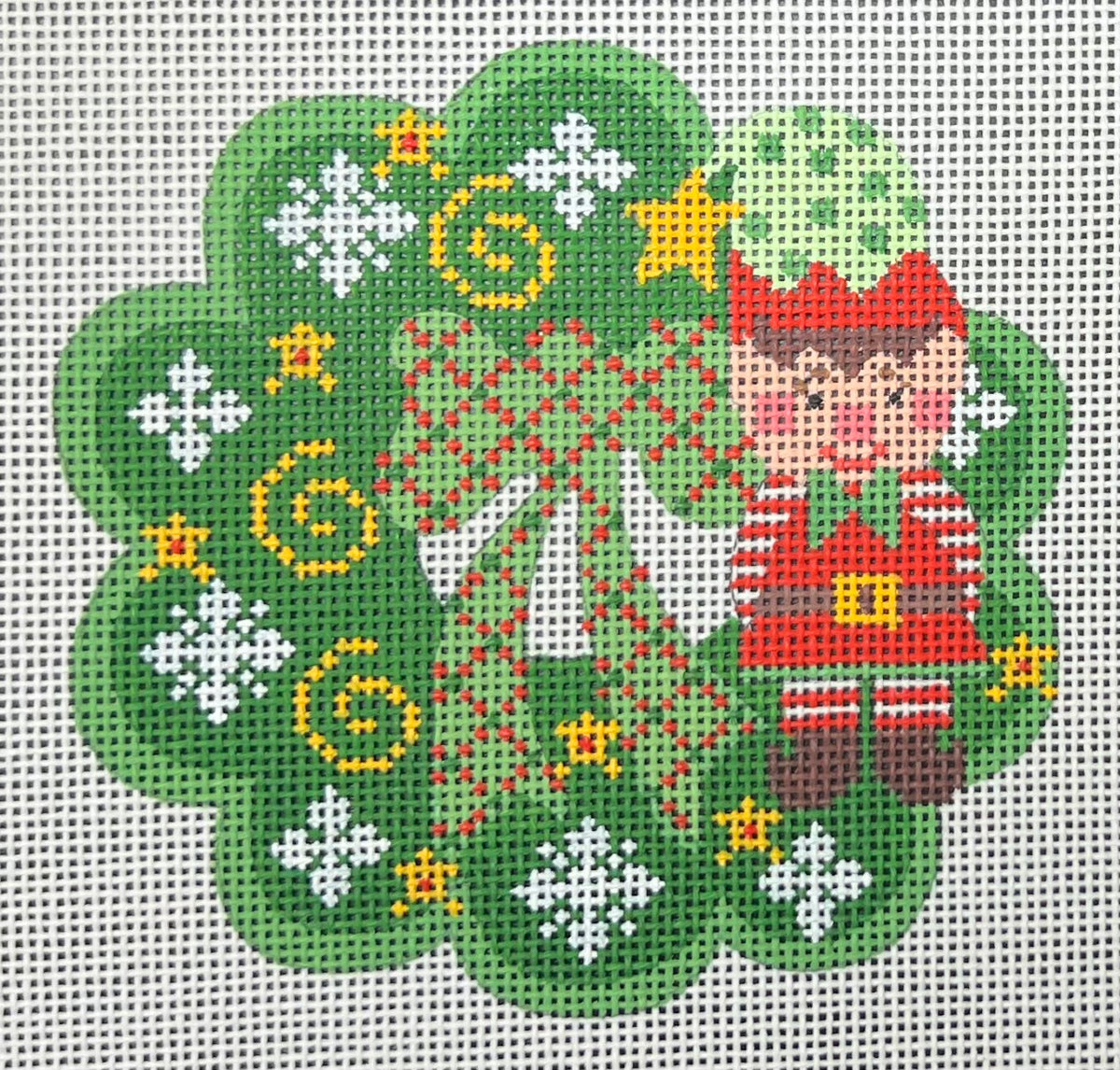 Cheryl Huckaby: Wreath Ornament - Elf
