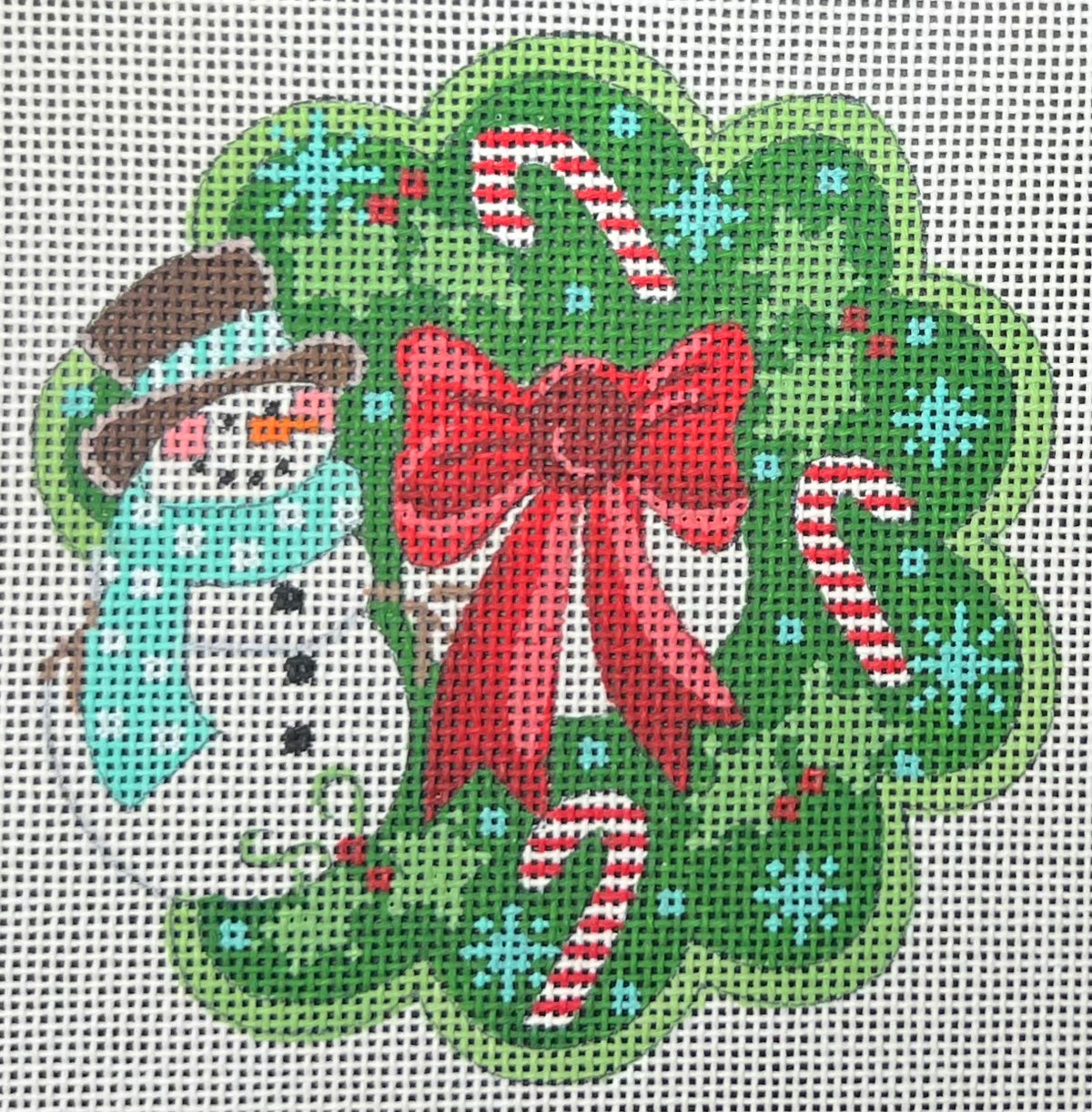 Cheryl Huckaby: Wreath Ornament - Snowman