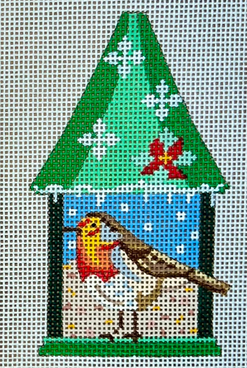Cheryl Huckaby: Bird Feeder - Robin - stitchguide available