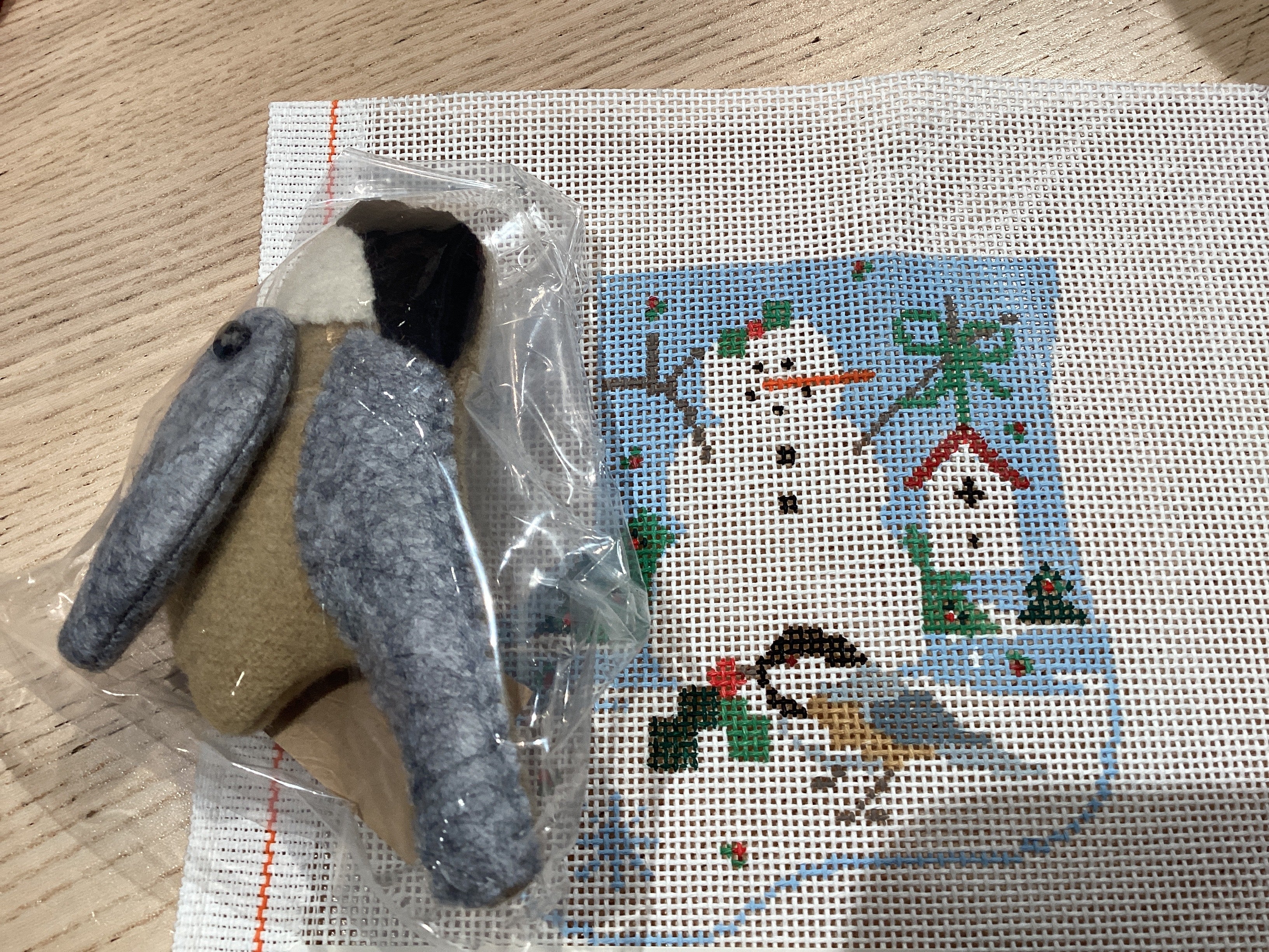 Kathy Schenkel mini stocking with bird