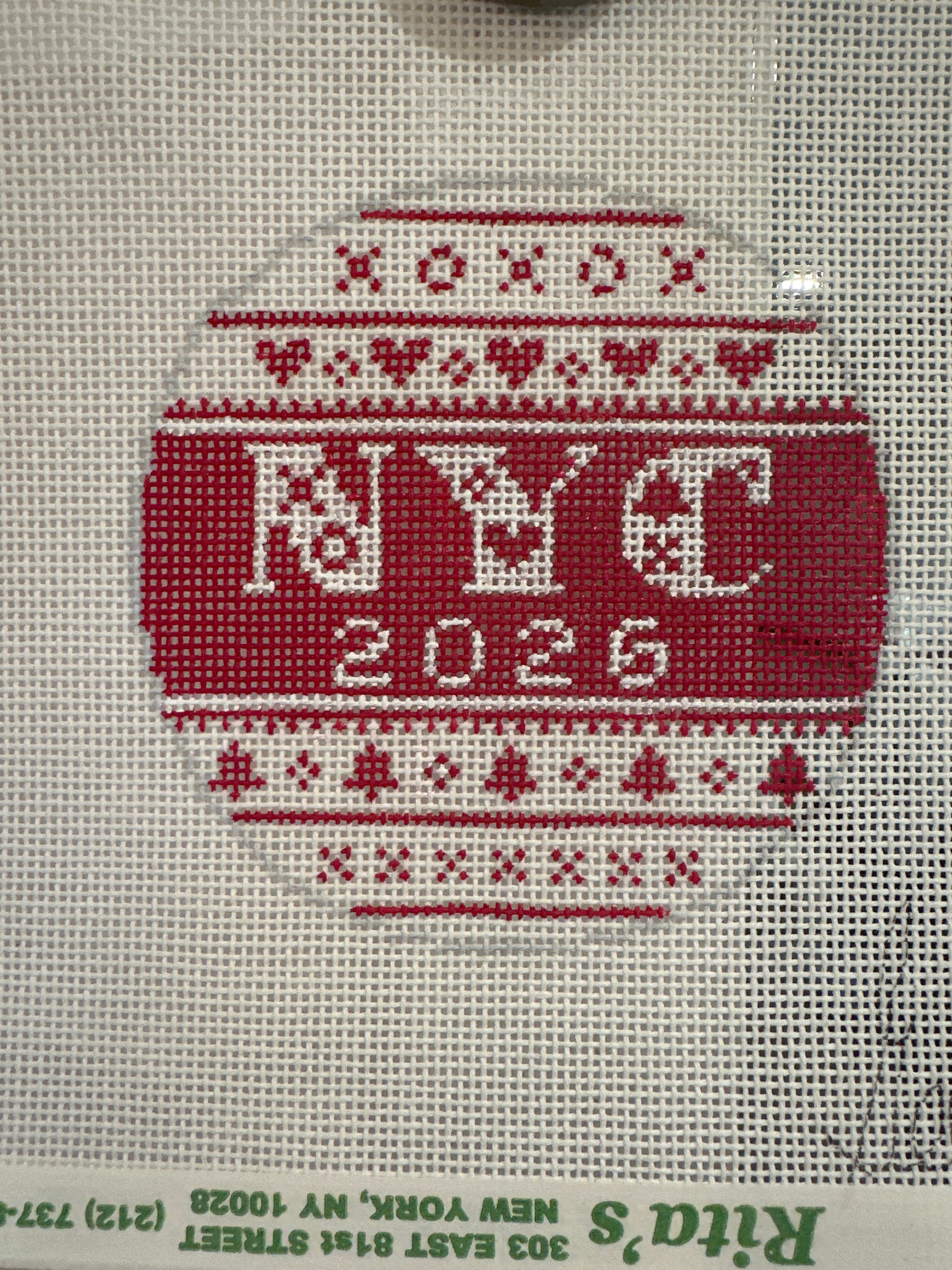 NYC 2026 Ornament Round - RED