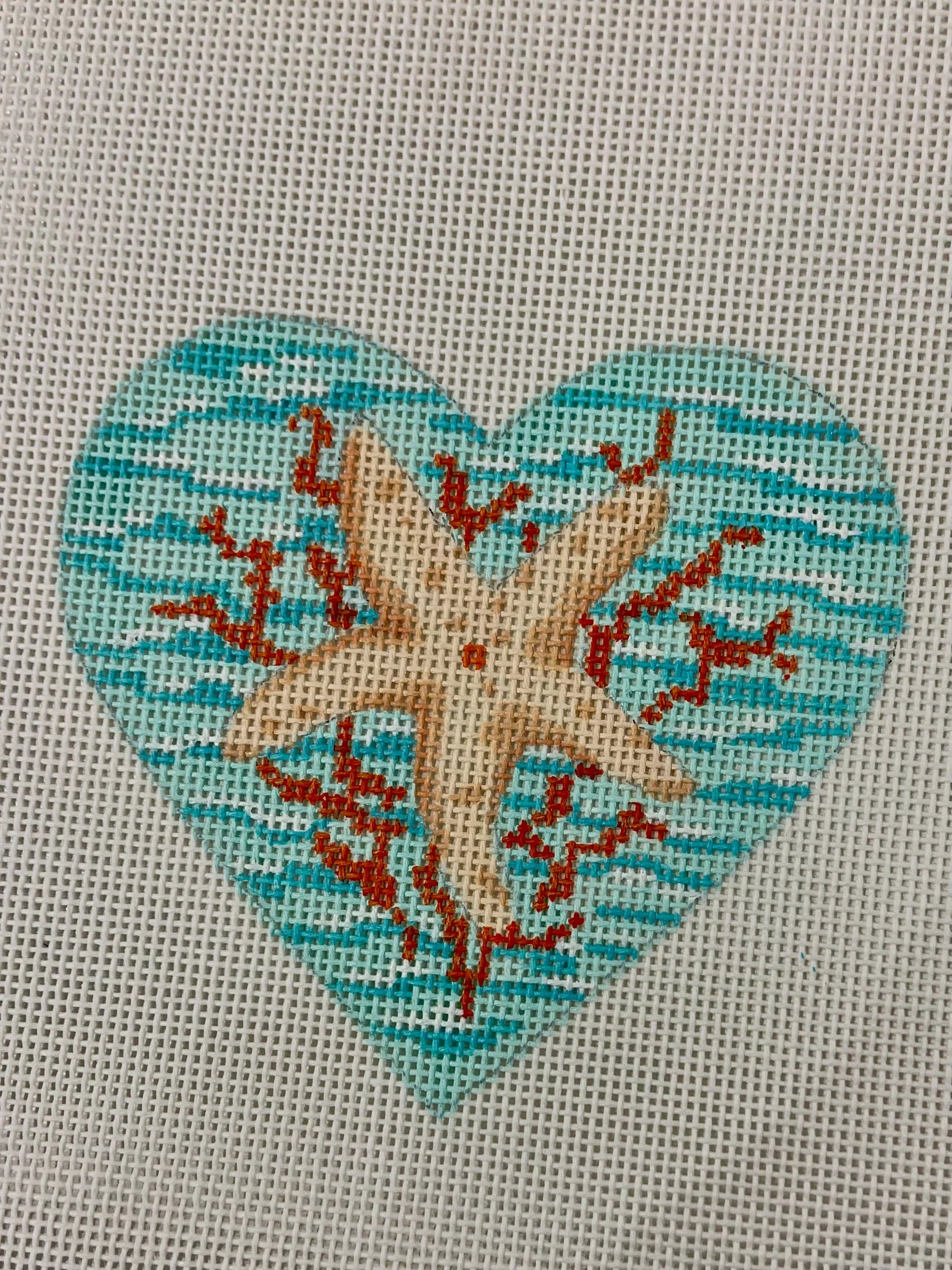 Mini Heart – Starfish & Coral on Sea