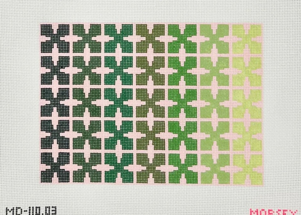 Geo Floral (green/pink)