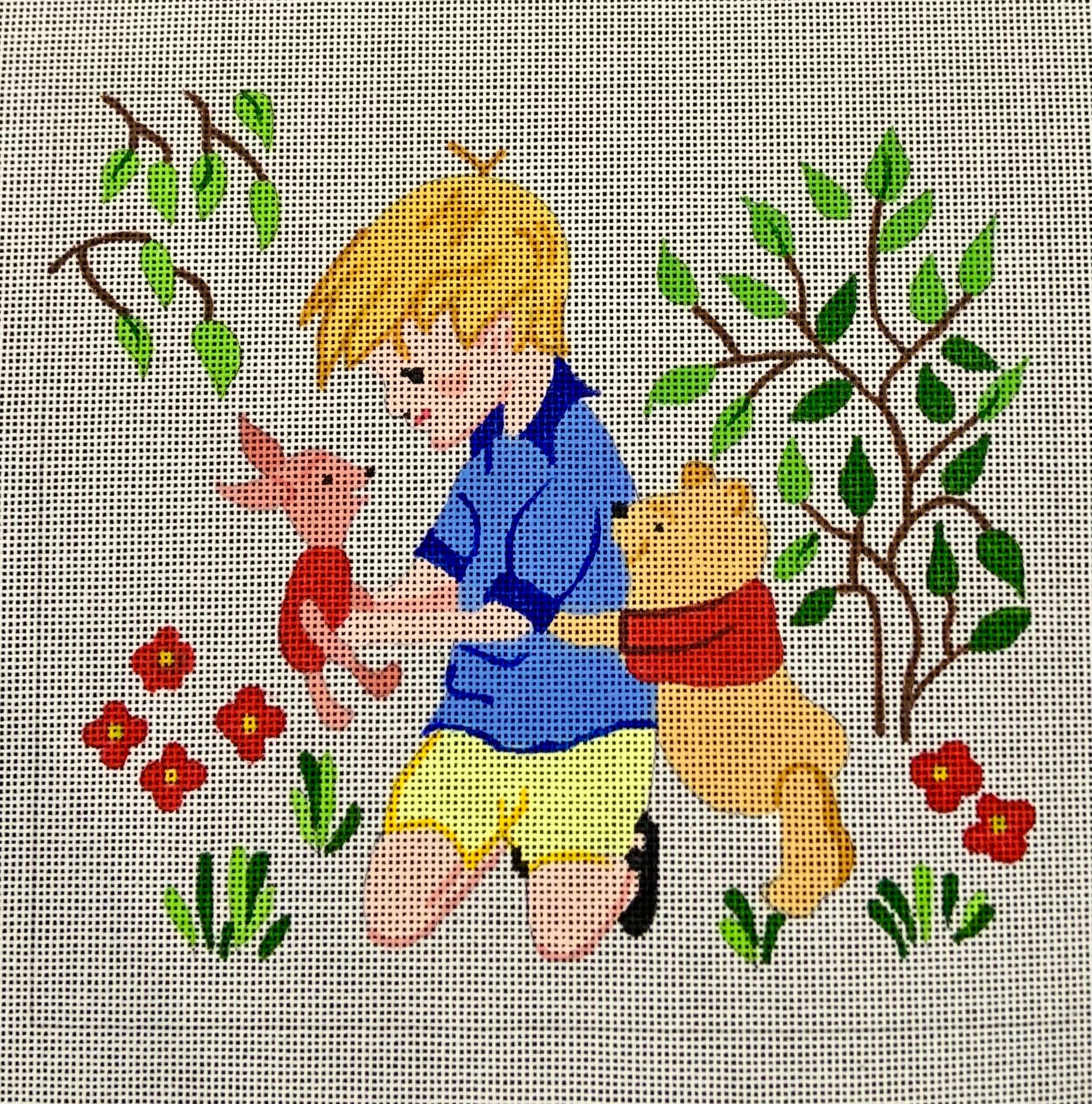 Small Christopher Robin w/ Pooh & Piglet PL-168