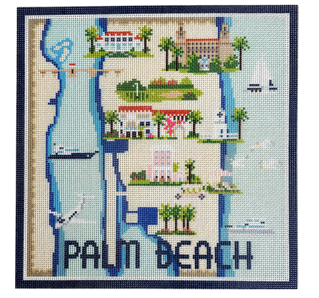 NTG KB238 - Palm Beach Map - 18 Ct